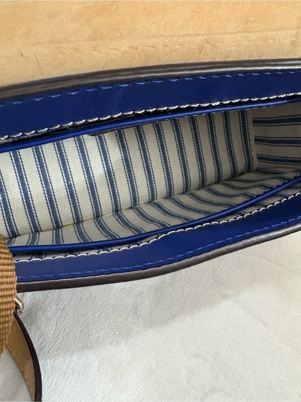 Dooney & Bourke Beacon Small East/West Flap Crossbody – Royal Blue w/ Wallet. - Picture 14 of 16